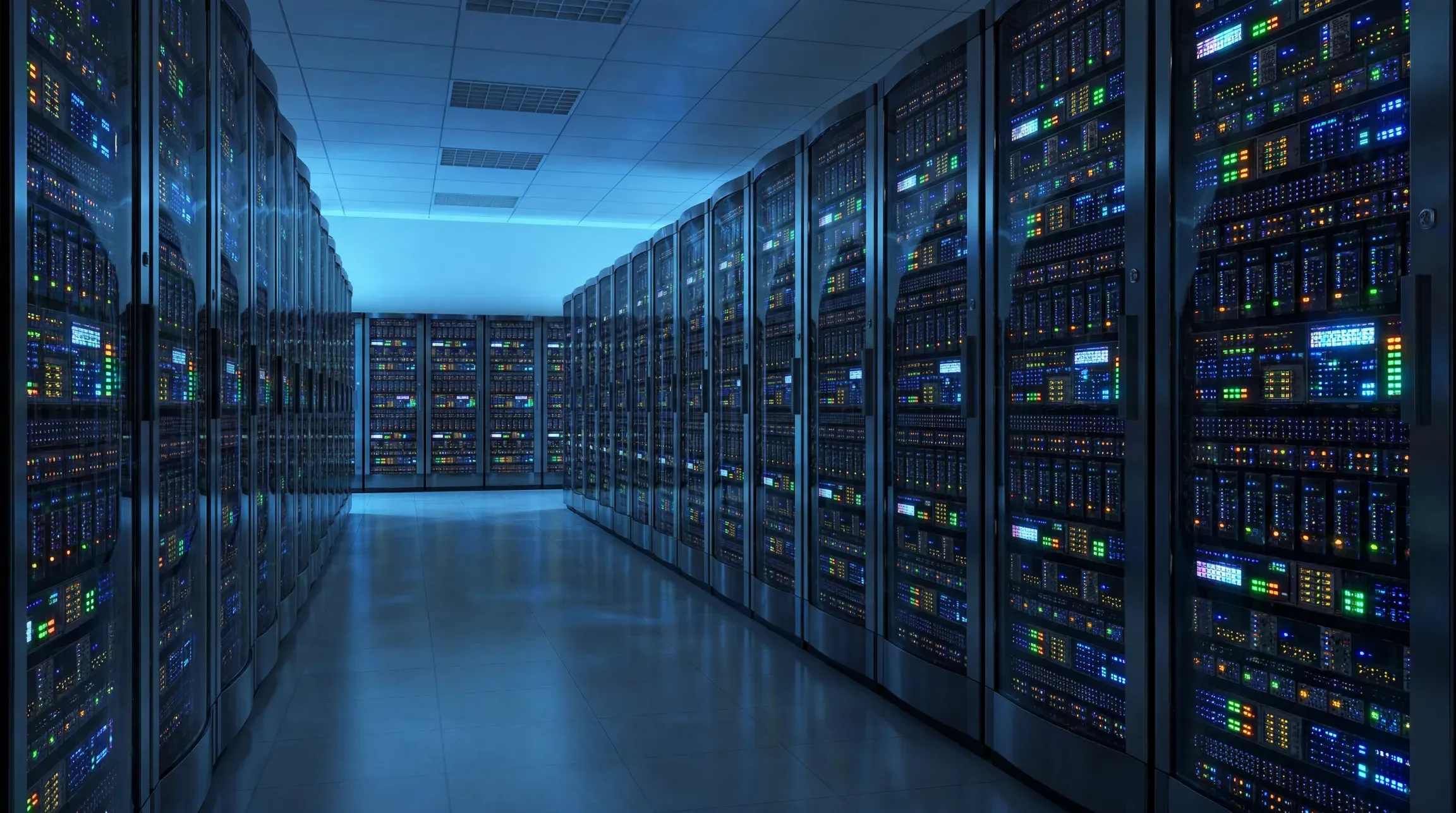Dense computing infrastructure with cables and server hardware